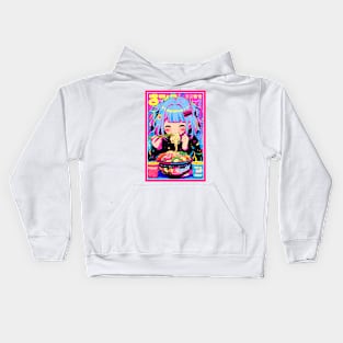 Cute Anime Girl |  Ramen Noodles | Hentaii Chibi Kawaii Design Kids Hoodie